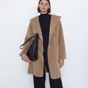 Zara Reversible faux fur coat New